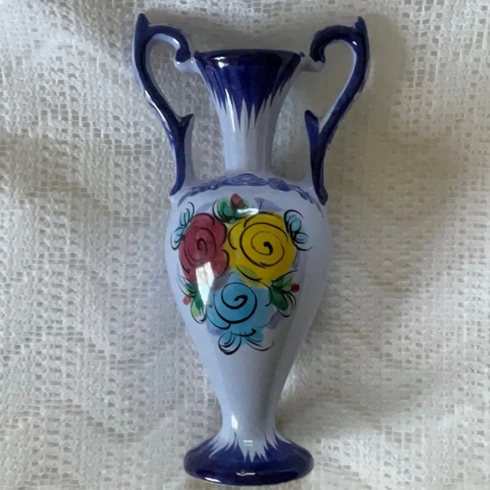 Vintage Hand Painted Vestal Portuguese Bud Vase - Picture 7 of 16